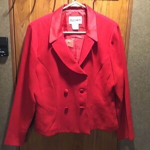 NWT. Plaza South Brand Women’s Size. 14 Red Blazer/Jacket
